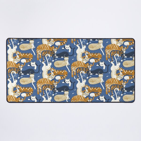 Item preview, Cozy Cats - Blue designed and sold by appleyards.