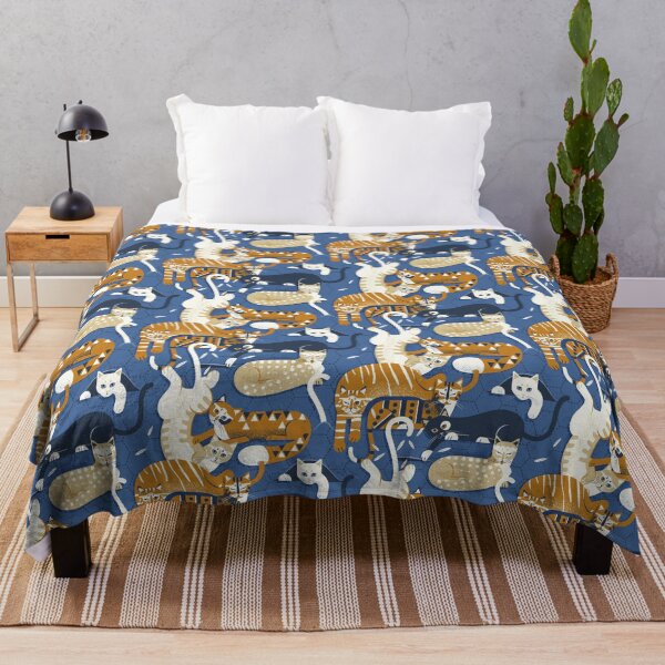 Item preview, Cozy Cats - Blue designed and sold by appleyards.