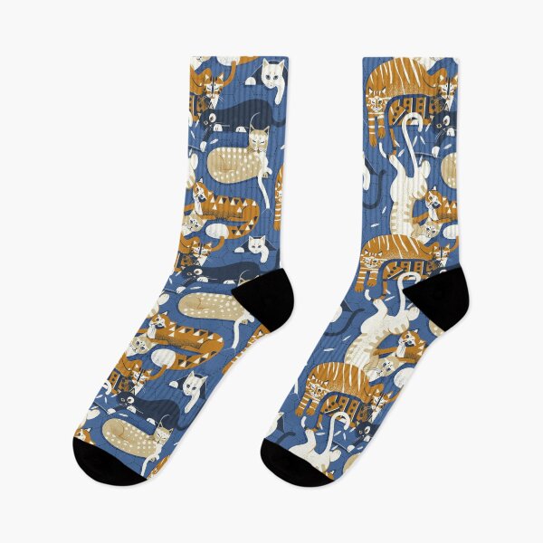 Item preview, Cozy Cats - Blue designed and sold by appleyards.