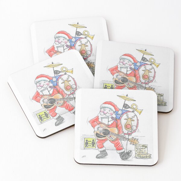 Item preview, Father Christmas Busking  designed and sold by AndyLanhamArt.