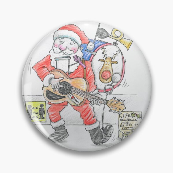 Item preview, Father Christmas Busking  designed and sold by AndyLanhamArt.