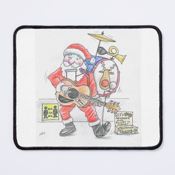 Item preview, Father Christmas Busking  designed and sold by AndyLanhamArt.