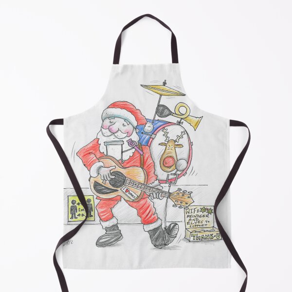 Item preview, Father Christmas Busking designed and sold by AndyLanhamArt.