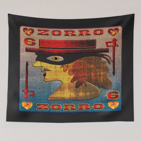Item preview, THE LEGEND OF ZORRO - ZORRO SIX OF HEARTS CARD - ZORRO GAMER CARD - GAMER CARD - HALLOWEEN PARTY - CHRISTMAS PARTY. designed and sold by Ralek.