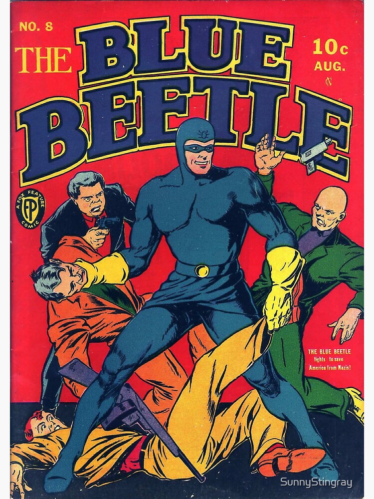 Blue Beetle Comic Book Cover Scene Sticker For Sale By Sunnystingray Redbubble 3707