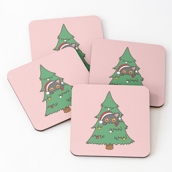 Item preview, Cute Cat Hiding In Christmas Tree designed and sold by Luan Huynh.