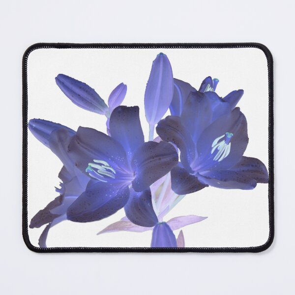 Lilies on a White Background Mouse Pad