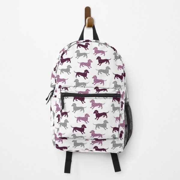 Item preview, Purple Pink Damask Dachshunds designed and sold by AntiqueImages.