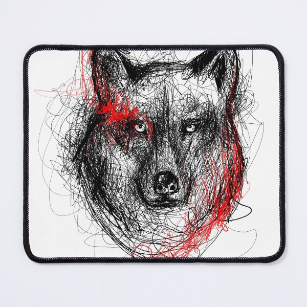 Item preview, Bloodlusted Wolf Scribbled Print Design T-Shirt designed and sold by jamillecnn.