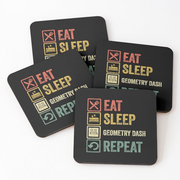 Item preview, Funny eat sleep geometry dash repeat retro vintage designed and sold by HN-ART.