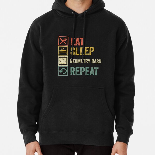 Item preview, Funny eat sleep geometry dash repeat retro vintage designed and sold by HN-ART.