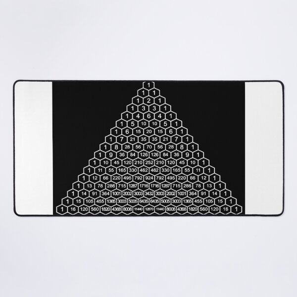 In mathematics, Pascal's triangle is a triangular array of the binomial coefficients Desk Mat