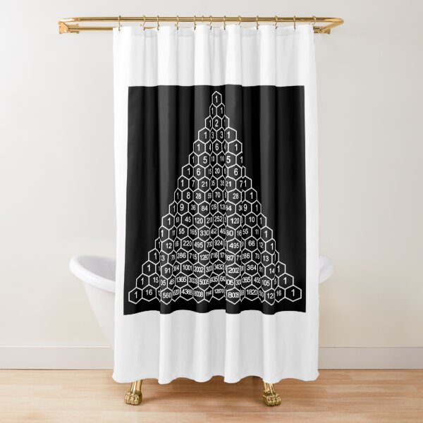 In mathematics, Pascal's triangle is a triangular array of the binomial coefficients Shower Curtain