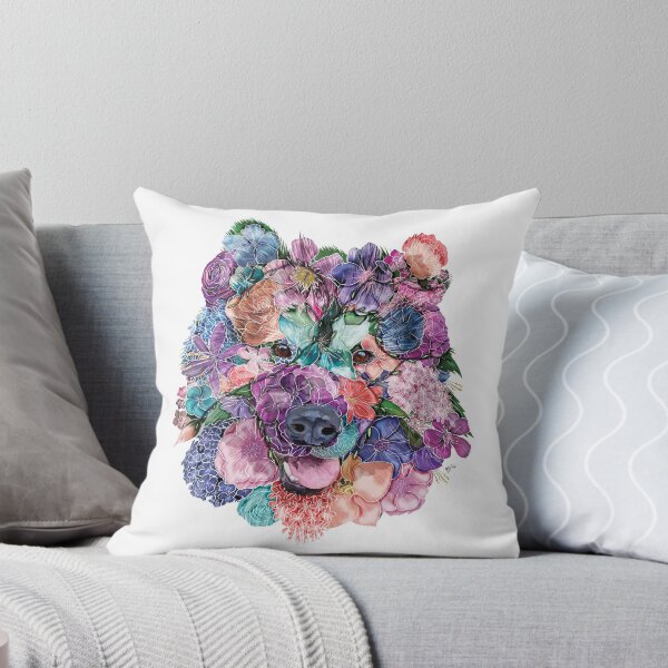 Item preview, Malamute, Alaskan Malamute, Long Haired Malamute in flowers - Floral Malamute design designed and sold by Beaniebow.