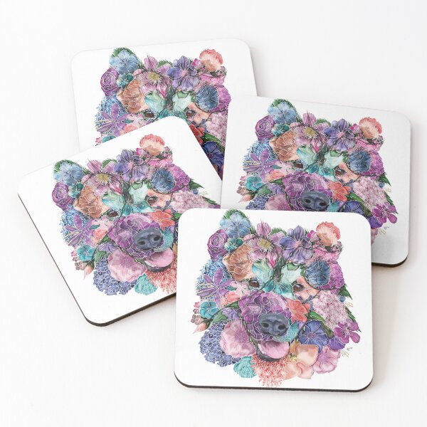 Item preview, Malamute, Alaskan Malamute, Long Haired Malamute in flowers - Floral Malamute design designed and sold by Beaniebow.