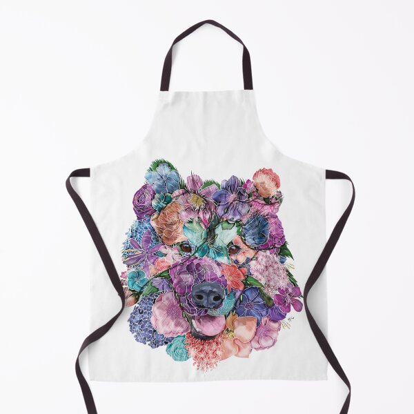 Item preview, Malamute, Alaskan Malamute, Long Haired Malamute in flowers - Floral Malamute design designed and sold by Beaniebow.