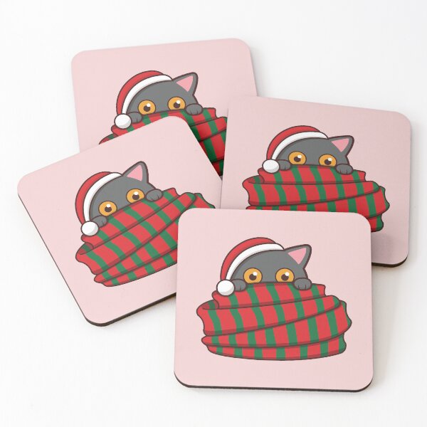 Item preview, Cute cat hiding behind a scarf designed and sold by Luan Huynh.