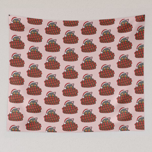 Item preview, Cute cat hiding behind a scarf designed and sold by Luan Huynh.