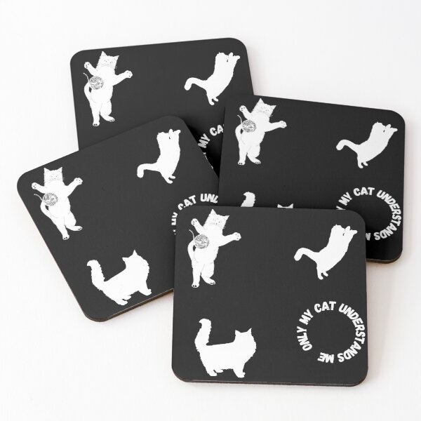 Item preview, Only My Cat Understands Me Furry Troublesome Cats Pack In Black designed and sold by LuckyKermit.