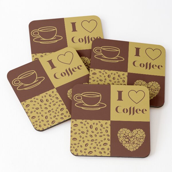 Item preview, I love Coffee Grid Pattern  designed and sold by trendingatees.