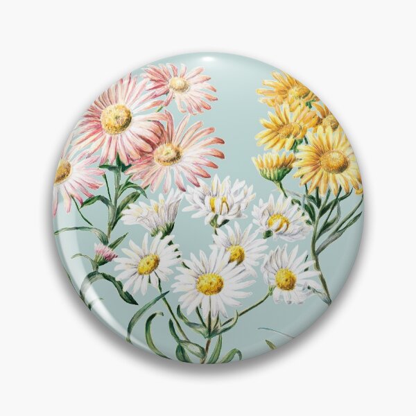 Item preview, Watercolor Pink, Yellow, White Daisy Flowers designed and sold by JoyforU.