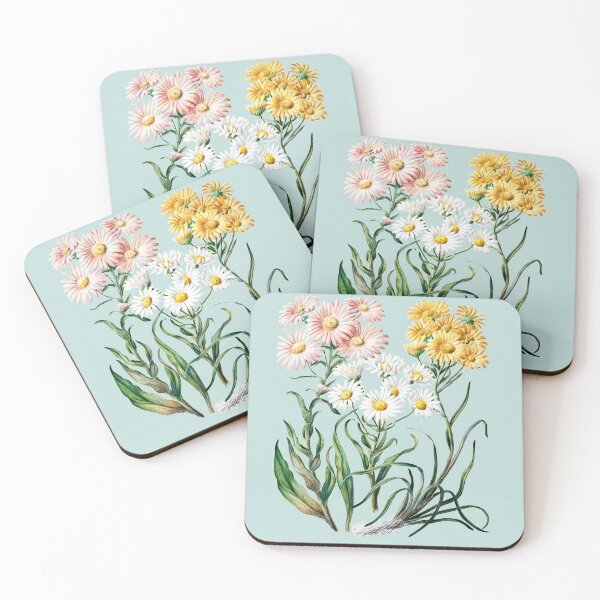 Item preview, Watercolor Pink, Yellow, White Daisy Flowers designed and sold by JoyforU.