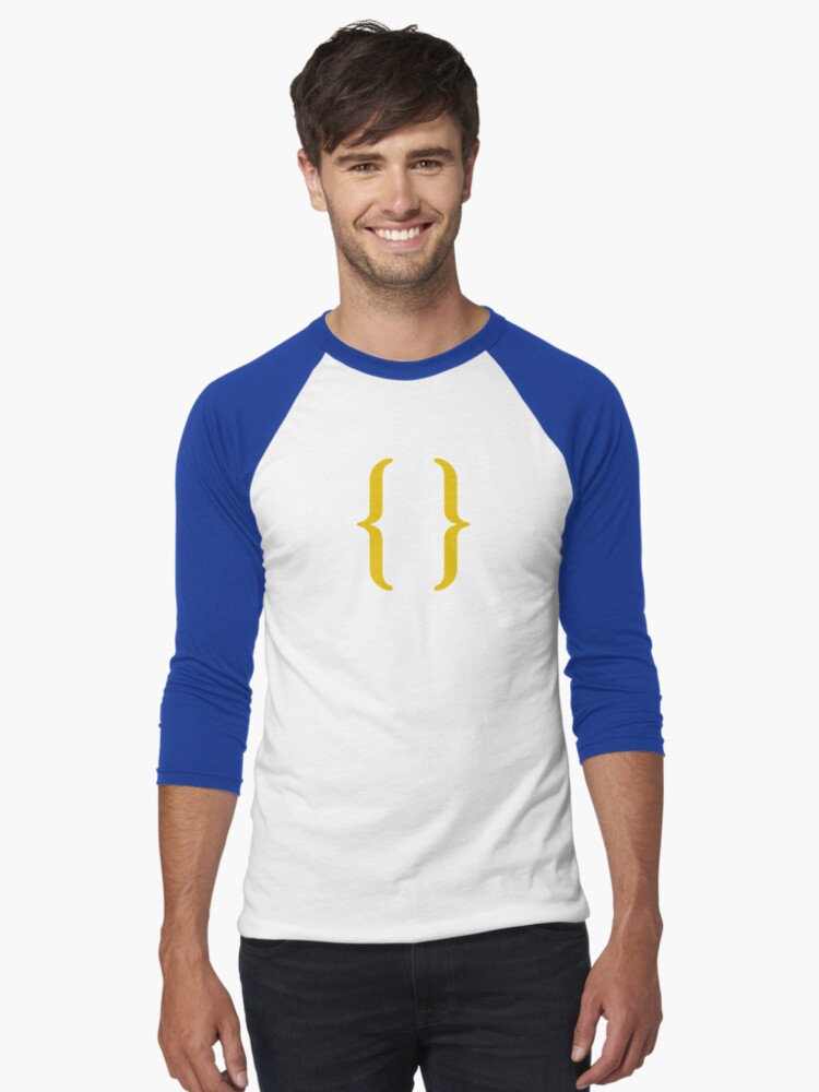Thumbnail 1 of 3, Baseball ¾ Sleeve T-Shirt, empty set (mustard) designed and sold by 198276pants.