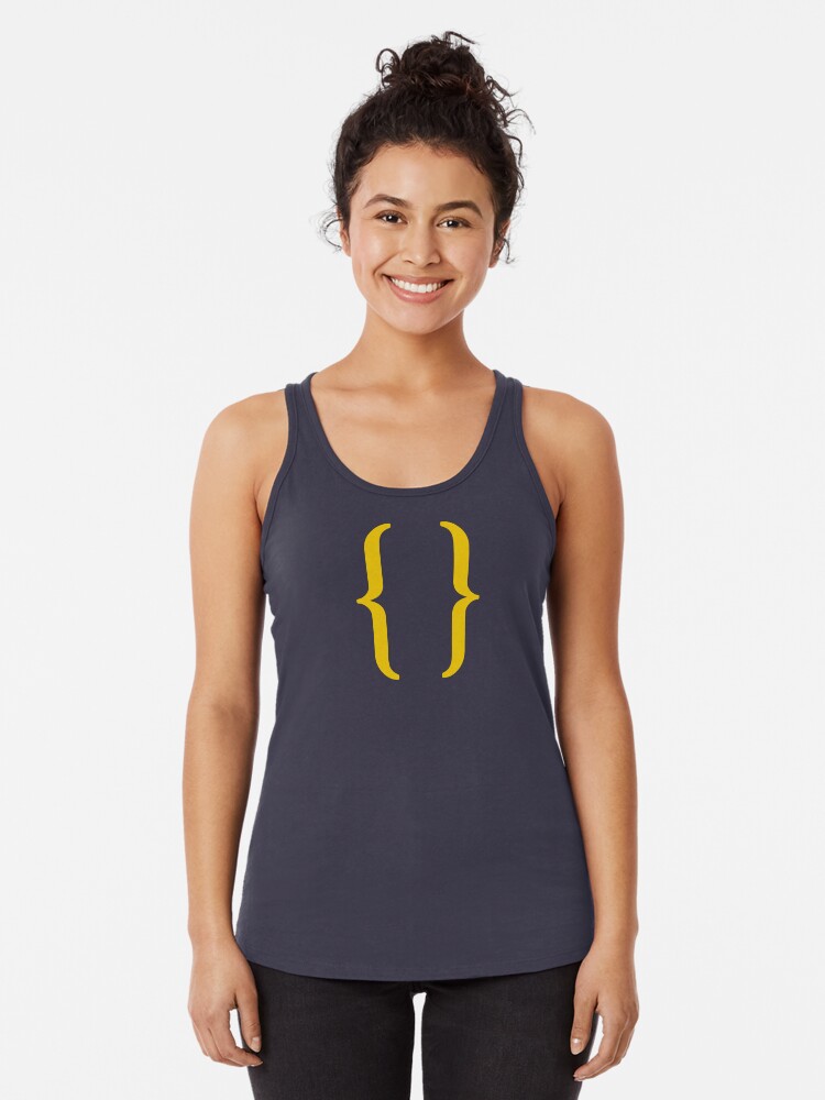 Thumbnail 1 of 3, Racerback Tank Top, empty set (mustard) designed and sold by 198276pants.