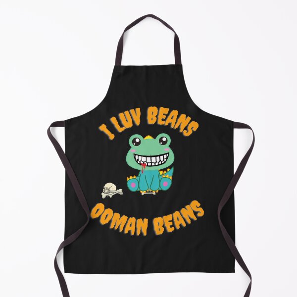 Item preview, I LUV BEANS, OOMAN BEANS. Black T-shirt, monster shirt. designed and sold by oilycake.