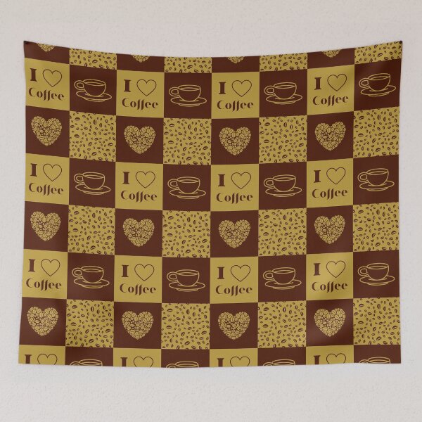 Item preview, I love Coffee Grid Pattern  designed and sold by trendingatees.