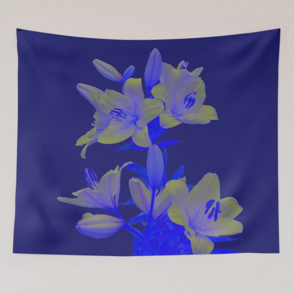 Item preview, Lilies on Blue Background designed and sold by Alternative Perspectives.