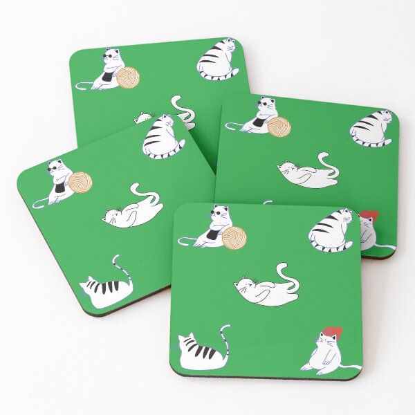 Item preview, Bunch Of Lazy Cats Pack In Green designed and sold by LuckyKermit.