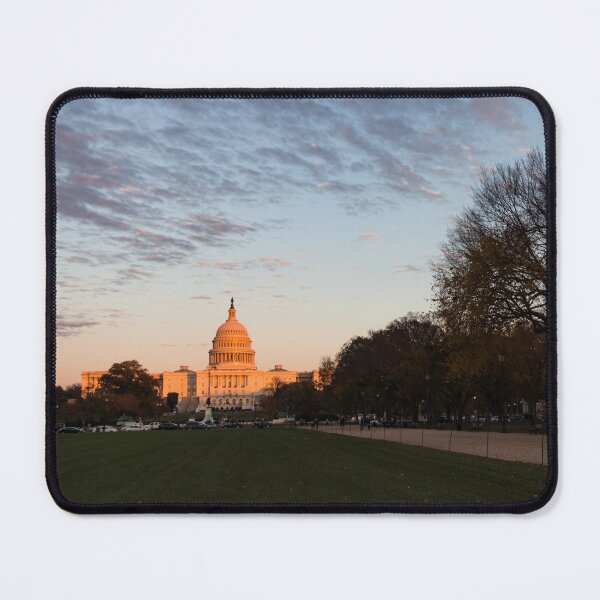 Item preview, Soft Orange Glow - US Capitol and the National Mall at Sunset designed and sold by Georgia Mizuleva.