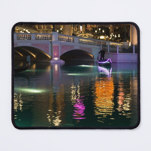 Item preview, Razzle Dazzle - Colorful Neon Lights Up Canals and Gondolas at the Venetian Las Vegas designed and sold by Georgia Mizuleva.