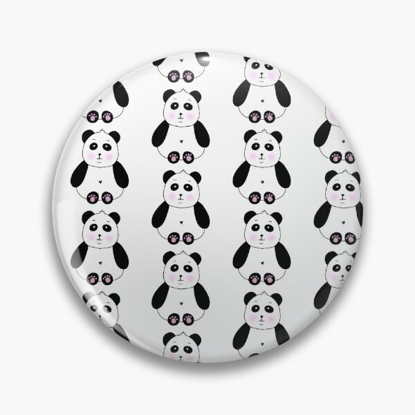 Item preview, Cute Pandas With Love Hearts Pattern designed and sold by DeliliahDoodles.