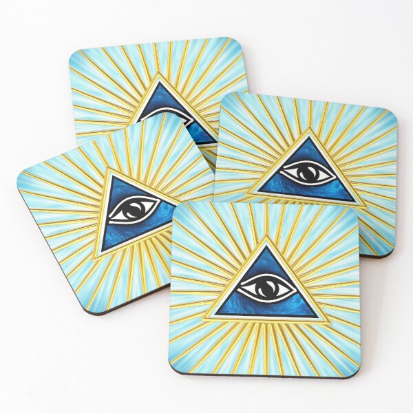 Item preview, All seeing eye, Eye of providence, Space, Galaxy, Sky, Gold, Freemasons designed and sold by nitty-gritty.