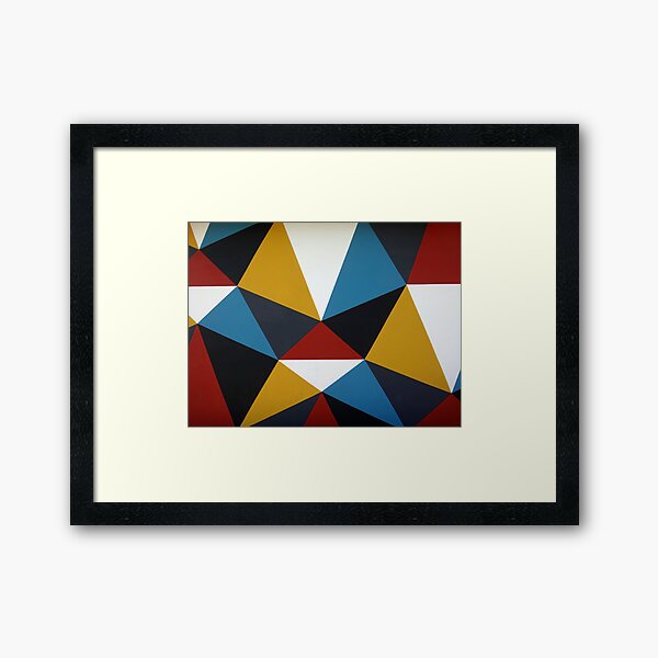 Christmas Geometric Pattern Illustration Throw Pillow Framed Art Print