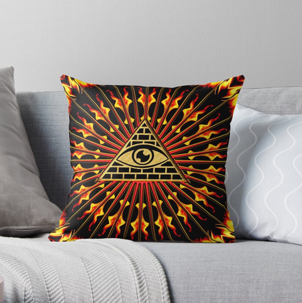 Pyramid Throw Pillow 16x16 Eye of God All Seeing Eye by Anne Mathiasz All Seeing Multicolor Triangle Masonic Pyramid Throw Pillow 16x16 Eye of God All Seeing Eye by Anne Mathiasz All Seeing Multicolor Triangle Masonic