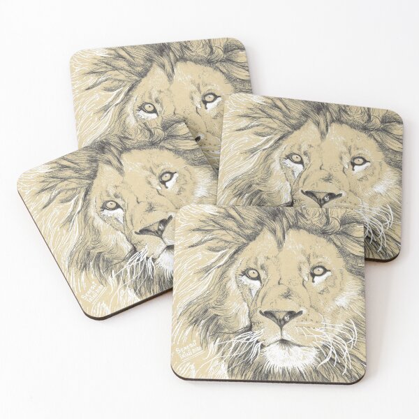 Item preview, Lion illustration with a Black & White Pen designed and sold by Irini Seresli.