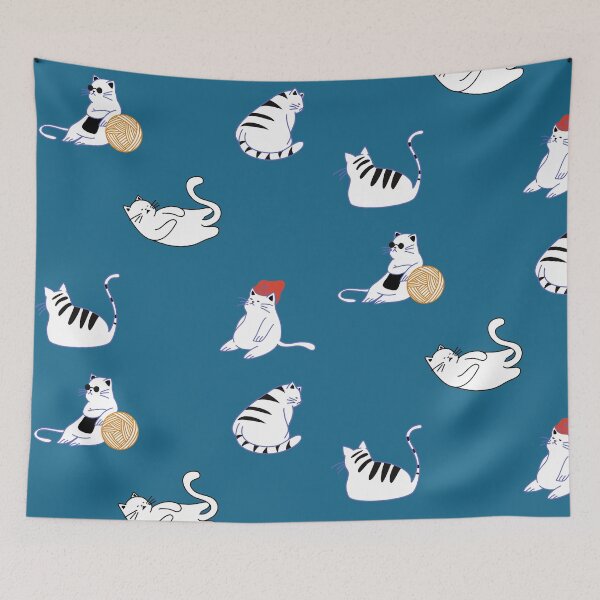 Item preview, Bunch Of Lazy Cats Pack In Blue designed and sold by LuckyKermit.