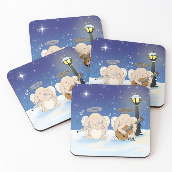 Item preview, Angel Rabbits Playing Flute and Classical Guitar designed and sold by Jazznote.