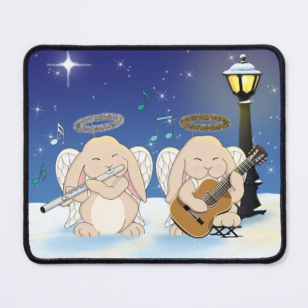 Item preview, Angel Rabbits Playing Flute and Classical Guitar designed and sold by Jazznote.