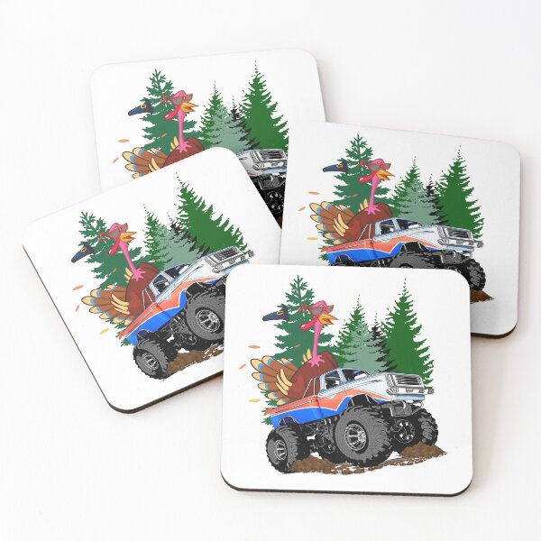 Artikelvorschau, Thanksgiving Truthahn reitet Monster Truck entworfen und verkauft von MaypanaShop.