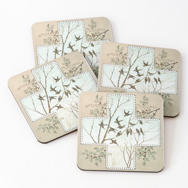 Item preview, Christmas Card Depicting Birds (1865–1899) by L. Prang & Co designed and sold by Designedbysm.