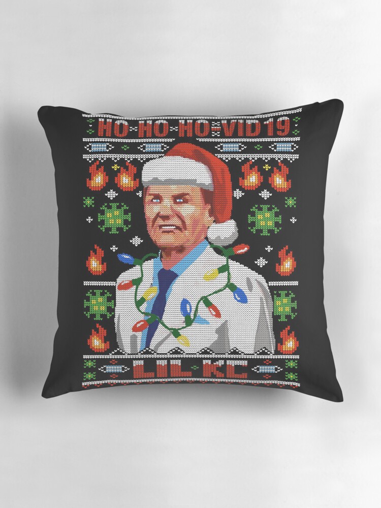 Thumbnail 3 of 4, Pillow, COVID-19 Ugly Christmas Sweater Design The Wind Of God Preacher WTFBrahh designed and sold by WTFBrahh.