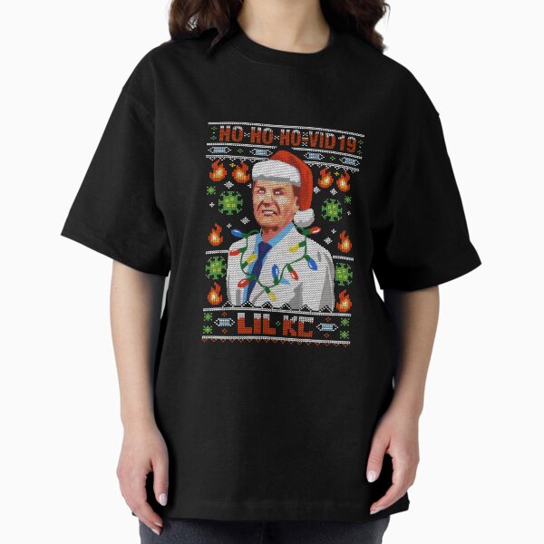 COVID-19 Ugly Christmas Sweater Design The Wind Of God Preacher WTFBrahh Oversized T-Shirt