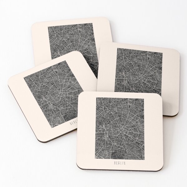 Item preview, Berlin City Downtown Street Map Dark designed and sold by Teecha.