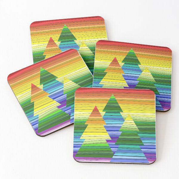 Item preview, Rainbow Christmas Trees designed and sold by smokylemon.
