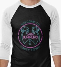 Party Town Men's Baseball ¾ T-Shirt