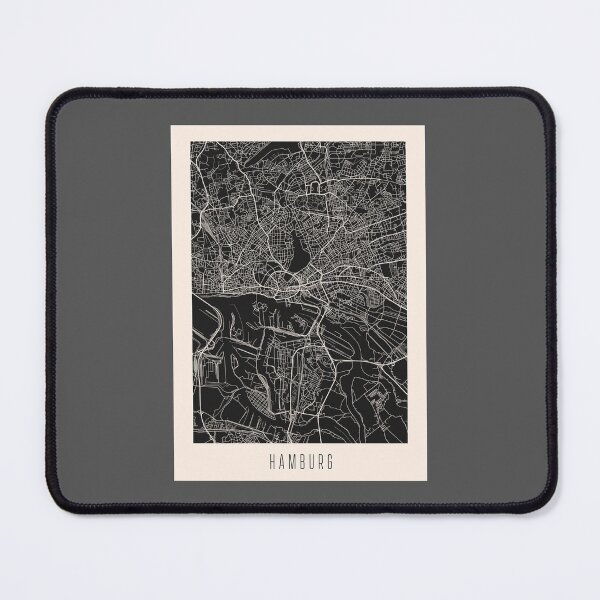 Item preview, Hamburg City Downtown Street Map Dark designed and sold by Teecha.